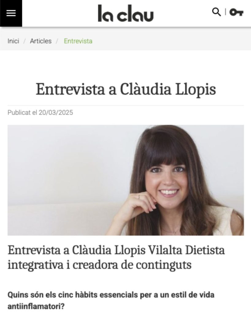 Entrevista La Clau Clàudia Llopis